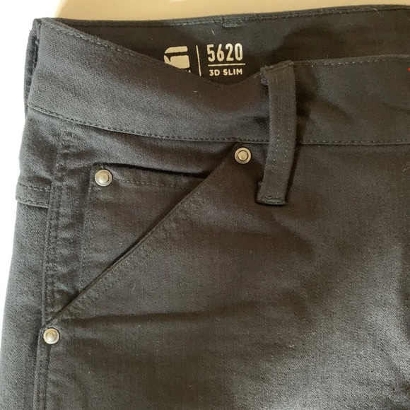 G-Star Raw Men's 5620 3D Slim, Black Pants, Size 28 Waist, 32 Length. - Picture 4 of 7